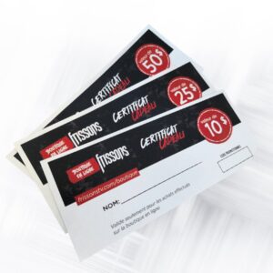 Certificat cadeau papier